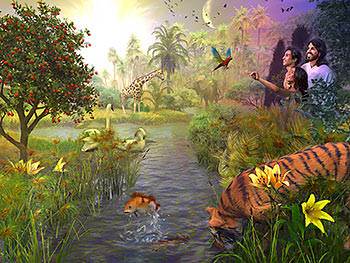 Each evening God came down and walked and talked with Adam and Eve.