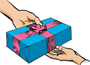 When someone gives you a gift, all you have to do is reach out and take it