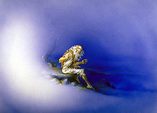 John was so overcome by what he saw of the glory of Christ that he fell at His feet as dead.