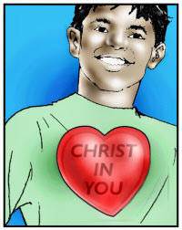 He solves this problem by giving Christ to live in us.