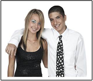 happy teen couple